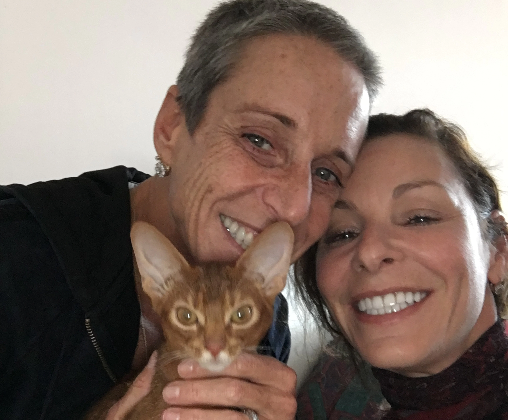 Happy customer with pet